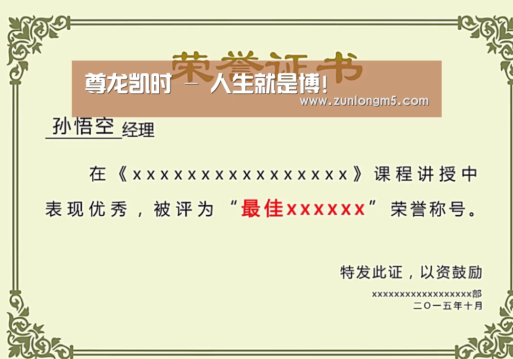 荣誉证书二(图1)